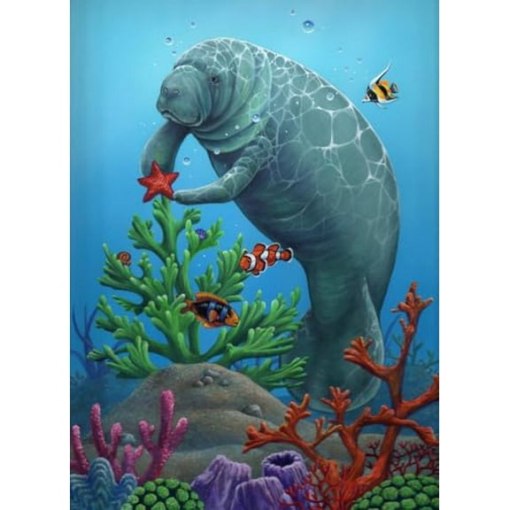 wooden puzzle Manatee Among Underwater Plants Intelligent Game Fit togather a magic Art for home Decoration or Prensent 1000 pieces