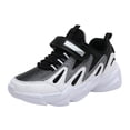 thumbnail image 6 of Kids Boys Platform Running Shoes Trendy Splice Leather Sneakers Antislip Basketball Shoes Comfy Trainers Athletic Shoes Black 10.5 Little Kid, 6 of 6