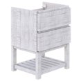 thumbnail image 2 of Fresca Formosa 46" Floor Standing Open Bottom Double Sink Modern Bathroom Cabinet in Rustic White, 2 of 15