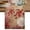 Red Brown, variant on Ocean Red Turtles Table Runner, Coastal Coral Nautical Seagrass Flowers Washable Cotton Linen Table Runners 36 Inches Long, Dresser Scarf Runner for Nightstand/End Tables/Round Tables 13''x36''