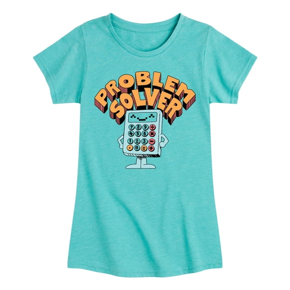 Instant Message - Problem Solver - Toddler & Youth Girls Short Sleeve Graphic T-Shirt