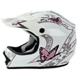 thumbnail image 2 of TCMT DOT Youth & Kids Motorcycle Helmet Pink Butterfly White with Goggles & Gloves for Atv Mx Motocross Offroad Street Dirt Bike L Size, 2 of 10