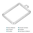 thumbnail image 4 of Uxcell 33x21mm Rectangle Hollow Resin Pendants Frames for DIY Crafts Silver Tone 10 Pack, 4 of 5