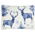 thumbnail image 4 of 3 Pcs Christmas Quilt Bedspread Set Holiday Bedding Deer Queen Color: White Size: Queen, 4 of 4
