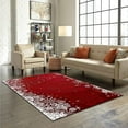thumbnail image 2 of Snowflake Christmas Red Area Rug, Red Festive Christmas Holiday Indoor Rugs, Soft Washable Breathable Durable Floor Carpet For Bedroom Living Room Classroom Office Nursery, 2 of 7