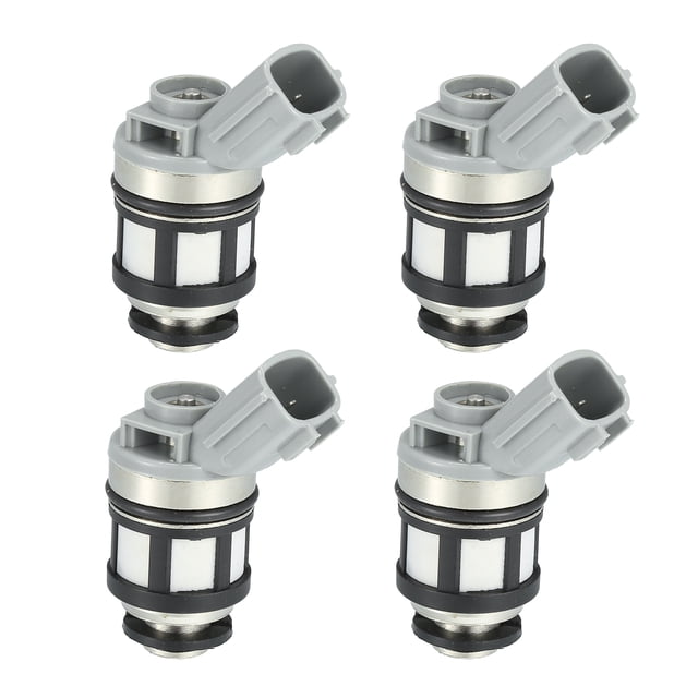 Unique Bargains Fuel Injector No.16600-1S700 Fuel Injection Nozzle for Nissan Frontier 1998-2004 2.4L Gray 4 Pcs
