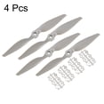 thumbnail image 3 of Uxcell RC Propellers 2 Vane Blades Props 9x4.5 Inch Grey with Adapter Rings for Electric Airplane Aircraft, Pack of 4, 3 of 6