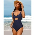 thumbnail image 4 of Asoul One Piece Ribbed Swimsuits for Womens High Cut Padded Monokini Bathing Suit, 4 of 6