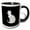 Black/White, variant on 3drose, Minimalistic White Cat Silhouette Vector Art, 11oz Magic Transforming Mug