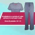 thumbnail image 7 of Natural Uniforms Women's Ultra Soft Stretch Drop-Neck 2 Pocket Scrub Top and Pants 82009200N (Charcoal, Large), 7 of 7
