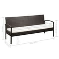 thumbnail image 5 of vidaXL 5 Piece Garden Lounge Set with Cushions Poly Rattan Brown, 5 of 5