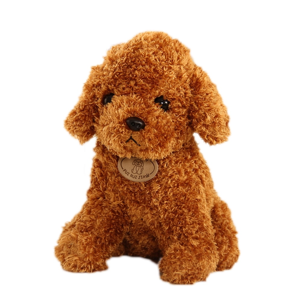 Simulation Teddy Dog Lucky 18cm Brown Cute Simulation Dog Plush Toy