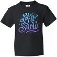 thumbnail image 3 of Inktastic Winter Let It Snow Lettering in Blue with Snowflakes Youth T-Shirt, 3 of 5