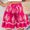 Hot Pink, variant on Women's Boho Printed Shorts High Waist Elastic Drawstring Flowy Casual Summer Outfit Loose Fit Wide Leg Lounge Beach Vacation Festival Streetwear Beige L