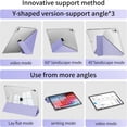 thumbnail image 3 of TEMOGU-Case for iPad Air 11 Inch M3/M2 (2025/2024), iPad Air 5th/4th Generation 10.9 Inch (2022/2020) Support Multi Angle Support, Clear Back Shockproof Shell Cover, Auto Wake/Sleep, Purple, 3 of 4