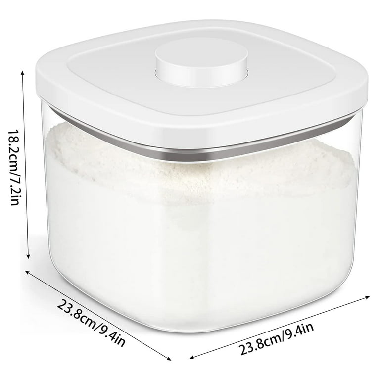 White Large Food Storage Container 20 Lb(11 L) Extra Large Airtight Plastic  Storage Container Flour Food Containers with Measuring Cup Lid Suits for