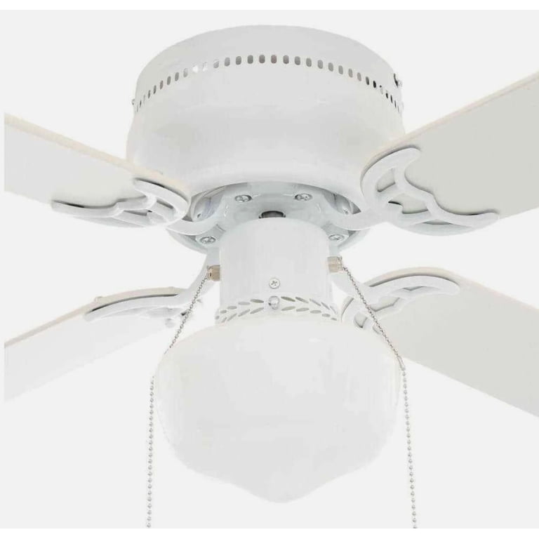 Littleton UB42S-WH-SH 42 in. LED Indoor White Ceiling Fan with 
