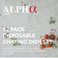 thumbnail image 5 of ALPHA LIVING 12 Pack - Disposable Chafing Dish Buffet Set, Welded Body Food Warmers for Parties with Fuel, 5 of 7