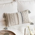 thumbnail image 1 of Funda de cojín lumbar decorativa BlissBlush Grey 30 x 50 cm, 1 of 6