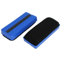 REGALWOVEN Blue Black Plastic Shell Magnetic Erase Blackboard Eraser Marker Cleaner 2 Pcs