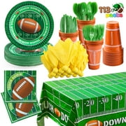 JOYFY 113 football themed party supplies set, suitable for 16 people, including cups, paper plates
