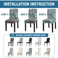 thumbnail image 6 of Stretch Dining Chair Covers Set of 4 Chair Covers for Dining Room Parsons Chair Slipcover Chair Protectors Covers Dining, Feature Modern Floral Printed Design, Green, 6 of 6