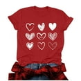 thumbnail image 3 of Tbopshirt Valentine's Day T-Shirts for Women Tees,Plus Size Womens Tops,Women Valentines Day Short Sleeve Heart Printed T-Shirt Novelty Graphic S-XXXL, 3 of 4