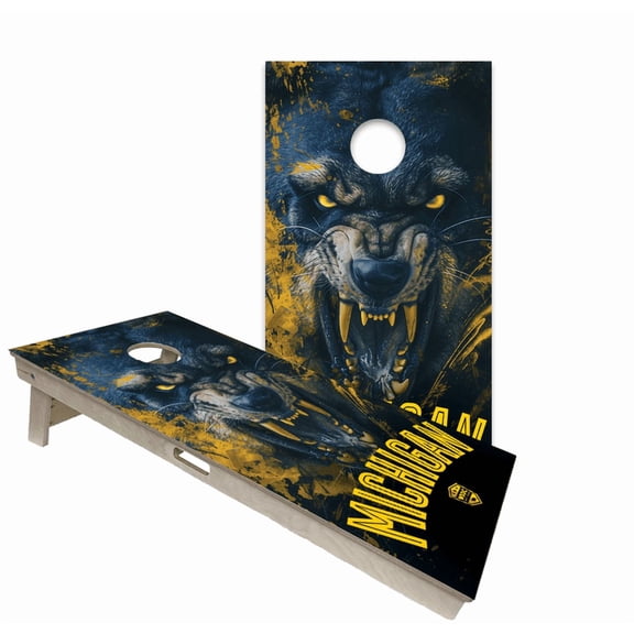 Skip's Garage | Michigan Backyard 2x4 Cornhole Board Set with Bags