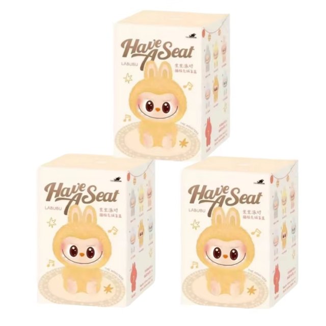 Figura de Anime de alta calidad Labubu Have A Seat Series, muñeco colgante de vinilo, modelo de juguete, llavero de réplica de monstruo bonito, juguete, regalo de cumpleaños