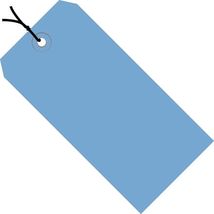 Aviditi Strung Shipping Tags, 4 3/4" x 2 3/8", 13 Pt, Dark Blue, with Reinforced Eyelet, to Identify Or Address Items That Cannot be Labeled and to Color Code Shipments, Case of 1000