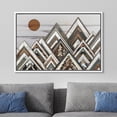 thumbnail image 3 of PixonSign Framed Canvas Print Wall Art Wood Panel Mountain Range Nature Wilderness Digital Art Wood Panel Landscape Farmhouse/Country Relax/Calm/Cozy Geometric Abstract - 16"x24" White, 3 of 5