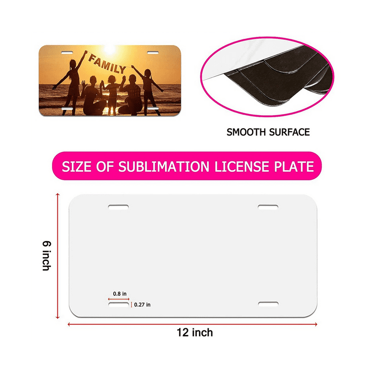 Winyuyby 10Pcs Sublimation License Plate Blank Heat Thermal