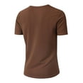 thumbnail image 5 of Men's Slim Fit V-Neck T-Shirt Short Sleeve Casual Summer Tee Elastic Comfortable Athletic Shirt for Daily Wear Men's Loose Fit Shirt Summer Oversized Button Tee, 5 of 6