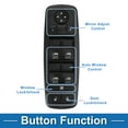 thumbnail image 3 of Interruptor de ventana eléctrica Unique Bargains No.68234087AC Interruptor de control de ventana para Chrysler Pacifica Voyager Negro, 3 of 7