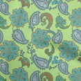 thumbnail image 1 of oneOone Cotton Poplin Lime Green Fabric Asian Paisely Sewing Craft Projects Fabric Prints By Yard 56 Inch Wide, 1 of 4