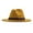Yellow, variant on MEICHEN Fashion Bucket Hat for Women with Leopard Decoration Western Wide Brim Solid Fedora Hats Jazz Caps