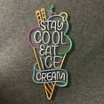 thumbnail image 3 of Handmadetneonsign Stay Cool Eat Ice Cream Neon Sign, Ice Cream Store Open Wall Art Decor, Bar Pub Home Wall Decor, 3 of 5