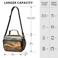 thumbnail image 4 of FORMRS Student Lunch Bag Insulated Reusable Cooler Box with Zipper Pockets, Abstract Wavy Landscape, 4 of 9