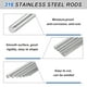 thumbnail image 3 of Uxcell 4Pcs Barras Redondas de Acero Inoxidable 316 3/16" Diámetro 19.7" Longitud Varillas Sólidas de Metal Resistentes a la Corrosión para Proyectos Industriales de Bricolaje, 4.8mm x 500mm, Plata, 3 of 6