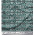 thumbnail image 1 of Soimoi Toile de Voile de Coton Rayures, Feuilles et Imprimé Floral 1 Yard 56 Inch Wide, 1 of 3