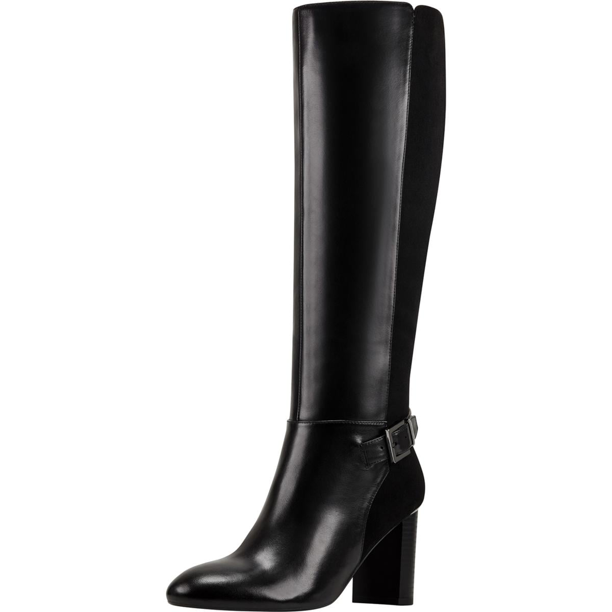 B,M Marc Fisher Womens Galayawc Black Riding Boots Shoes 6.5 Medium BHFO 8916 
