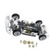 thumbnail image 1 of Conjunto de marco de chasis Tholdsy aleación de aluminio Para 1/28 Wltoys K969 modelo plata, 1 of 6