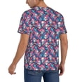 thumbnail image 2 of Hirioo flower Skull leaf colorful for Men's Baseball T-shirt Shirts Short Sleeve Casual Summer Button Stretch T Shirts,Size S-4XL-4X-Large, 2 of 7