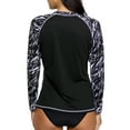 thumbnail image 5 of Alove Women's Long Sleeve Rash Guard Top Surfing Swim Shirt UPF 50+, 5 of 5