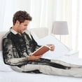 thumbnail image 6 of Picia Double Exposure Cat Forest Pattern Men’s Long-Sleeve Sleepwear Set - Soft 2-Piece Loungewear with Pockets, Comfy PJs for Relaxing Nights-Large, 6 of 7