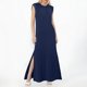 thumbnail image 2 of 2025 Vestido largo sin mangas con abertura para mujer: vestido camisero informal y holgado con bolsillos laterales, cuello redondo, tejido ligero, ideal para el verano, tallas S-XXL, 2 of 4