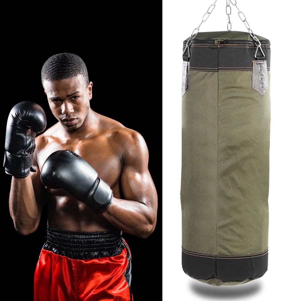 Heavy Duty Fitness Sandbags,Boxing Punch Bag Punching Bag,Empty Training Boxing Hook Kick Sandbag Fight Karate Punch Punching Sand Bag for Training (60CM)