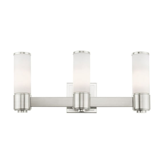 Weston 3 - Light Brushed Nickel / Silver Contemporary / Modern Incandescent Steel Wall Sconce