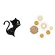 thumbnail image 1 of Reloj de pared,Reloj de pared con diseño de gato para guardería,sala de juegos y interior,Manualidades de pared,Decoración para colgar en la pared,ratán artesanal tejido,Juego de, 1 of 8