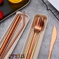 thumbnail image 2 of LNKOO 8Pcs Stainless Steel Travel Flatware Sets ,Portable Reusable Camping Cutlery Set, Healthy & Eco-Friendly Flatware Set with Carrying Case ffor Camping Car or Office & School Cafeteria, 2 of 7